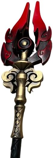 Fantasy Game Genshin Impact Cosplay Foam Sword Scepter Blade Weapon Costume (Varies Style) (Staff of Homa 70") - Image 2