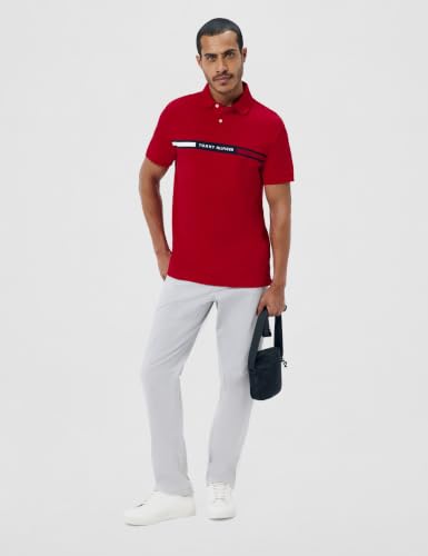 Tommy Hilfiger Herren Poloshirt Kurzarm Chest Insert Regular Fit, Rot (Primary Red), XXL – Ansicht 6