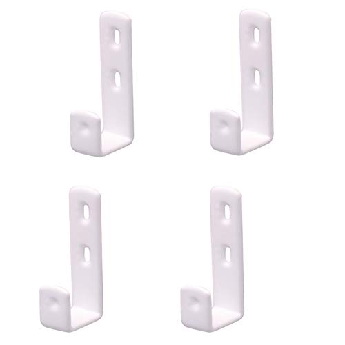 ROOS 7-Shape White PVC Coated Bunk Bed Ladder Hooks Pack of 4