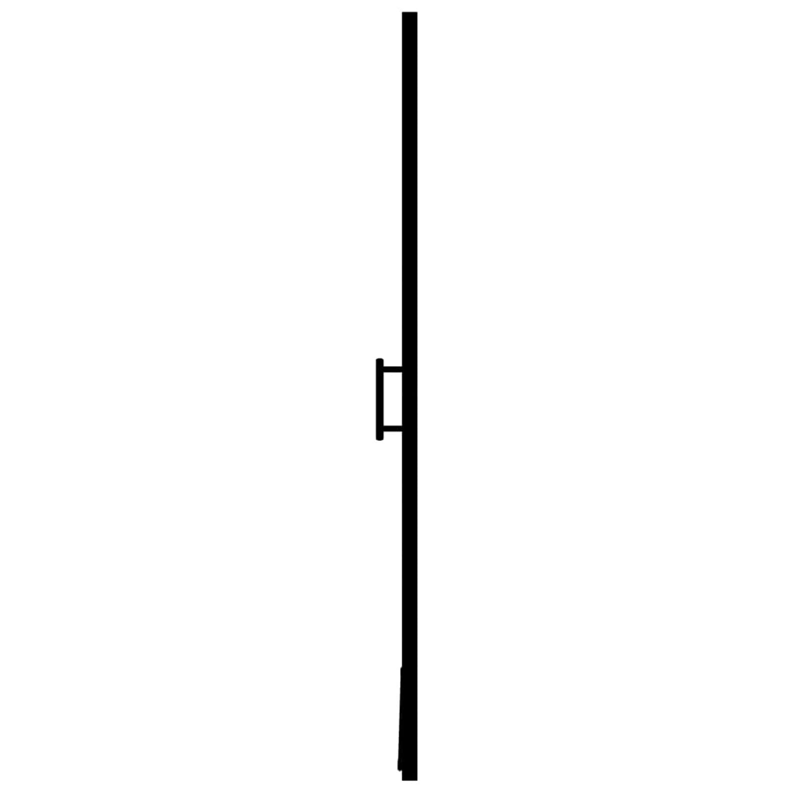 Puerta de Ducha de Vidrio Templado Negro 81x195 cm Mampara Ducha Fijo Abatible