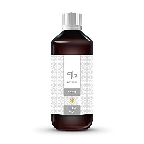 Deutsche Liquid Base | Professor Base eLiquid Basis 1000ml für Aromen (70 VG | 30 PG) 1L Made in Germany Kein Nikotin