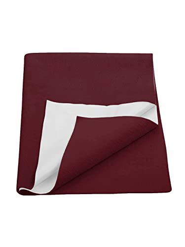 Image of BIANCA Soft Bamboo Baby Dry Sheet, Waterproof Breathable Anti Bacterial Mattress Protector -1pc Large (smartdry) Solid-Maroon