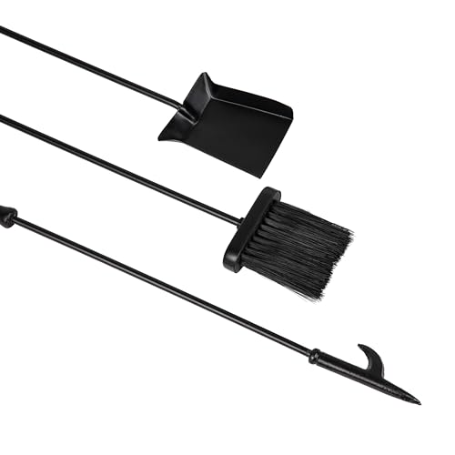 Pelle de cheminée Mind Reader en fer forgé noir de 76,2 cm - 6
