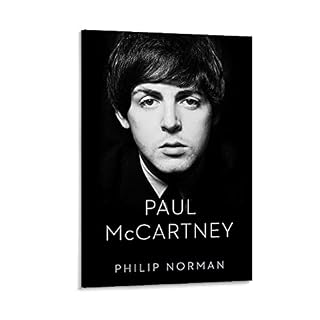 Paul McCartney Poster sur toile Motif chanceur rock 50 x 75 cm - Les Beatles, Paul McCartney, John Lennon, RIngo Starr, George Harrison