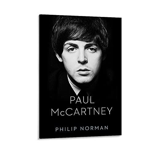 Paul McCartney Poster sur toile Motif chanceur rock 50 x 75 cm - Les Beatles, Paul McCartney, John Lennon, RIngo Starr, George Harrison Paul McCartney Poster sur toile Motif chanceur rock 50 x 75 cm