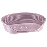 FERPLAST Hundebett Katzenbett Kunststoff-Hundebett Medium Hundebett waschbar Hundekorb atmungsaktiv rutschfest Siesta Deluxe, 62 x 41 x h 23,5 CM, Fuchsia