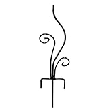 Rome B109 Flowerbed Sundial Base, Wrought Iron with Black Powder Coat, 20-Inch Height