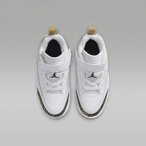 Jordan Spizike Low Little Kids' Shoes (HJ9055-100, White/Metallic Gold/Sail/Black) Size 114