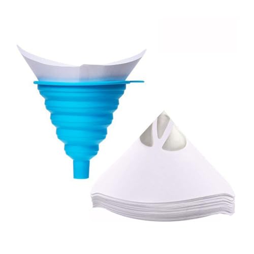 25 Packs Paint Strainers with Silicone Funnel