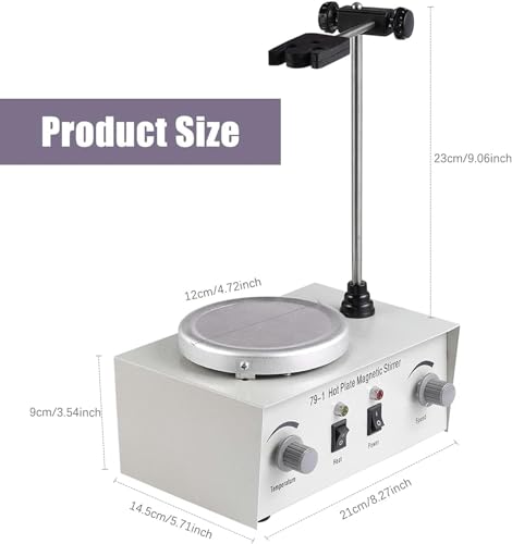 Agitateur magnétique chauffant LED pour réussir vos mélanges de 1L - 8