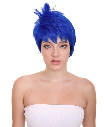 BC GOODS BY Women’s Short Blue Spiky Wig – Colorful