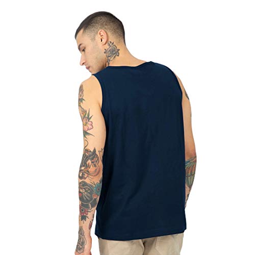 Image of Bewakoof Men's Typography 100% Cotton Vest - Regular Fit, Round Neck, Sleeveless