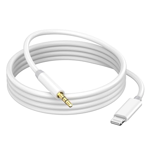 Auto AUX Kabel f&uuml;r iPhone, 1M 3,5mm Aux auf Lightning Kabel Adapter, [Apple MFi-Zertifiziert] Lightning auf 3.5mm Audio f&uuml;r iPhone 14 13 12 11 Pro Max XS XR X 8 7 6 auf Auto/Kopfh&ouml;rer/Lautsprecher