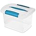 Sterilite 18728606 Small Nesting ShowOffs, Clear with Blue Aquarium Handle and Latches