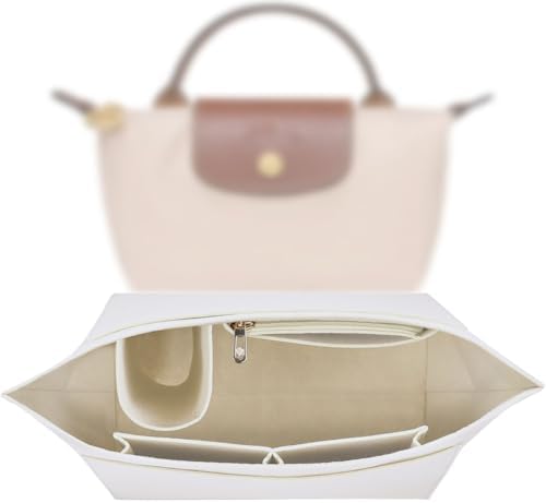 Sunshine smile Organizer für Longchamp Tasche,Organizer für Longchamp Pliage S,Tascheninnenorganizer,Taschenorganizer,Multi-Pocket Felt Handbag,Filz Taschenorganizer mit Mehreren T