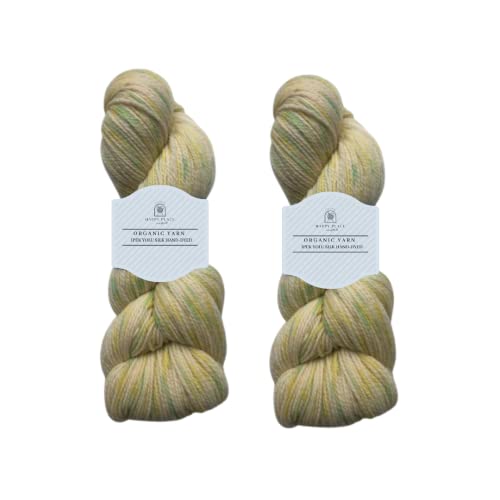 2Pk Ipek Yolu Knit Yarn, Crochet Yarn, Silk Wool Blend, Multi-Color Yarn, Hand-Dyed, Organic, 200G, 800M, Oeko-Tex Certified (Citrus) #TOP7