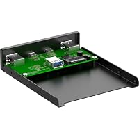 Inline 3,5 Zoll Frontpanel mit 2X USB-A 3.2 Gen2 und 2X USB-C 3.2 Gen2, 10 Gb/s, Metallgehäuse für Desktop PC, Einbaupanel, 33456C – Ansicht 6