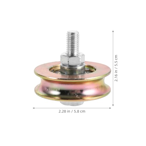 Polea con cojinete para puerta corredera de metal resistente en pack de 4 unidades 2