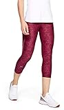 Capri Under Armour UA HG Armour Capri Print, Mujer, Rosa (Impulse Pink/Metallic Silver 671), XS