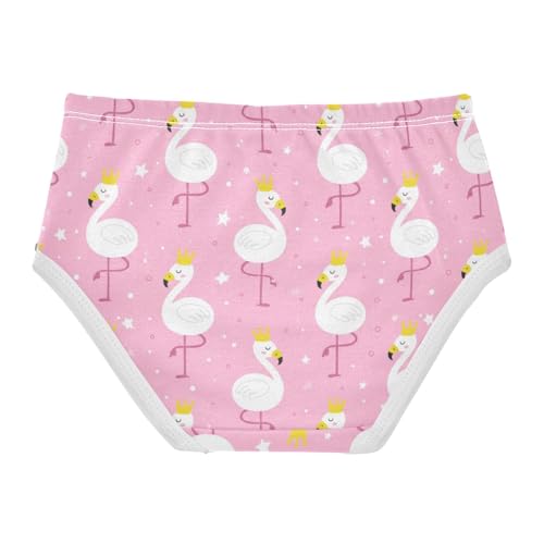 Joisal Animals Toddler Underwear Floral 2t Cotton Little Girl Panties Cute Flamingos Yellow Crowns Briefs Girls Undies2