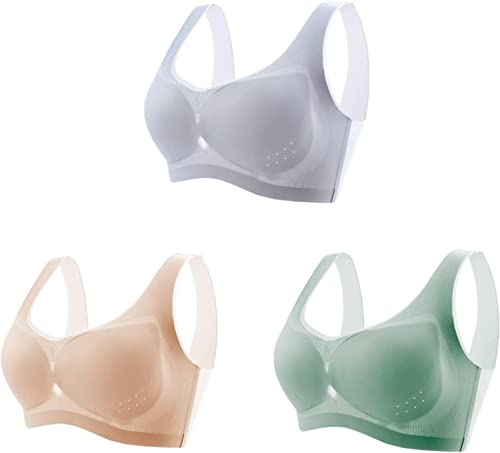 Ultra-Thin Ice Silk Bra, Eamless Underwear Beautiful Back Unwired Bra, Comfort Seamless Sport Yoga B