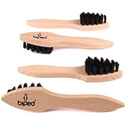 Cacerola De Madera biped Set de 4 piezas de cepillos de crema – Cepillos de cacerola de madera – con cerdas naturales solidas z2346 (4 x claros)