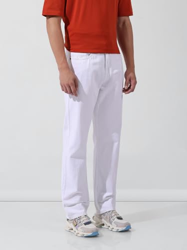 Image of The Indian Garage Co Men Vintage Straight Fit Solid Mid-Rise Jeans