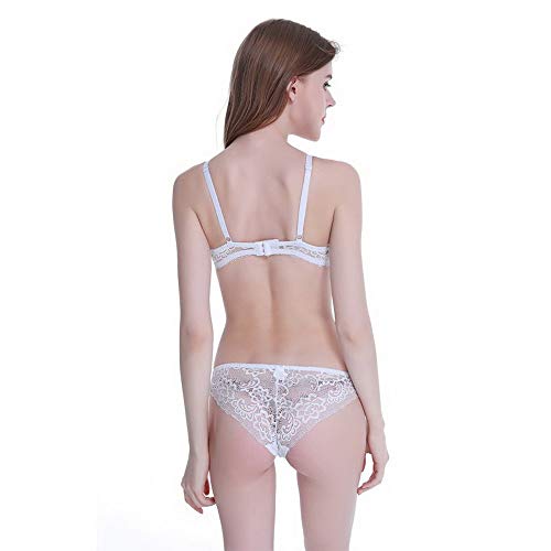 Ensemble lingerie push up galbant et slip bikini vert 40D - 4