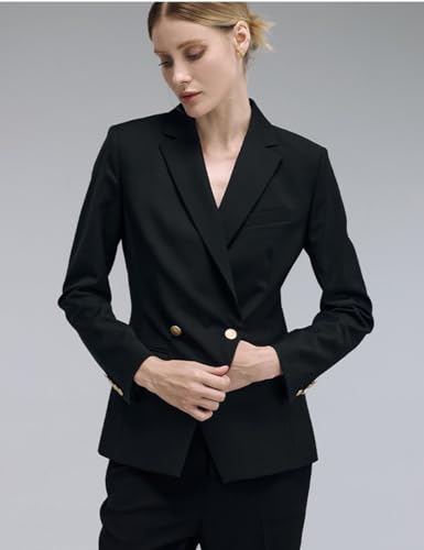 2 Pieces Pant Suits for Women Dressy Blazer One Button High Waisted Pants Sets Business Casual Outfits3