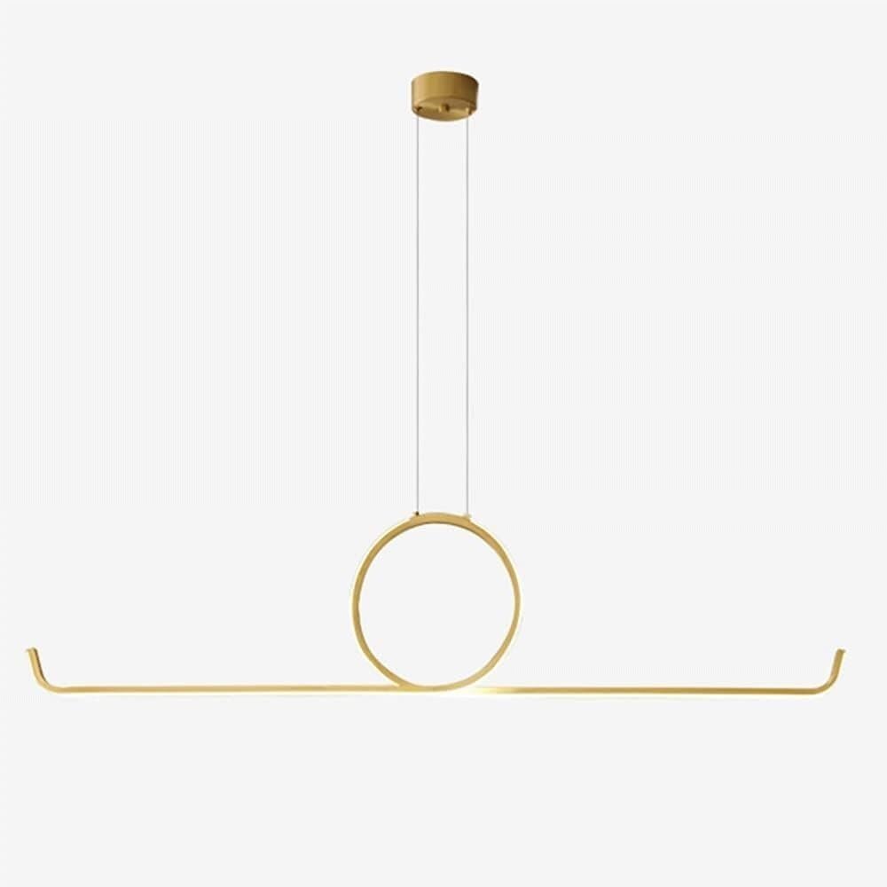 ASerZenith Simple Ultra-Thin Metal Long Strip Home Decoration Pendant Light Modern Led Chandelier Linear Silicone Shade Ceiling Hanging Lamp Kitchen Island Lighting Suspension Light,Hanging Light