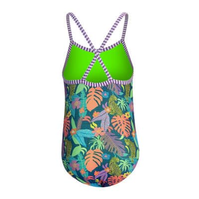 Dolfin Women's Girls’ Uglies Crisscross Back One Piece Jungle Jam 16
