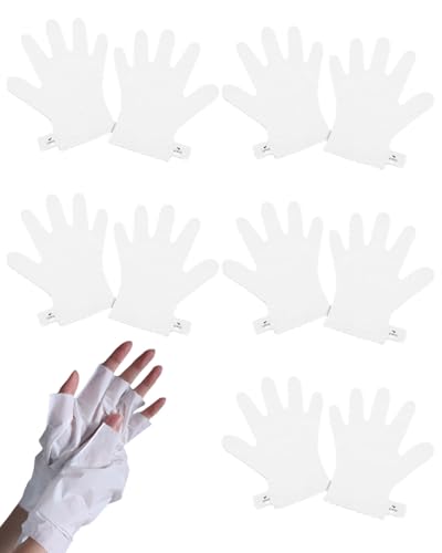 BARRU 5 Paar Handmaske- Handmaske für Sehr Trockene Hände Feuchtigkeitshandschuh Handpflege Handschuhe für Dry, Aging, Cracked Hands Intense Skin Nutrition Hand Cream Mask