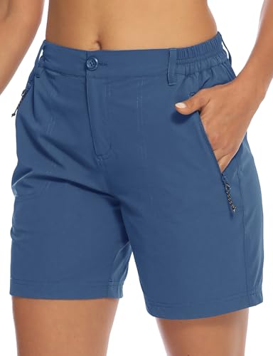 Image of TBMPOY Women's 6 inch Hiking Cargo Shorts Quick Dry with Pockets Work Golf Short Lightweight Outdoor Active Summer for Women