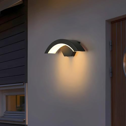 Klighten 2 Pezzi 24W Lampade da Parete LED Esterno/Interno IP65, Applique da Parete Moderno in