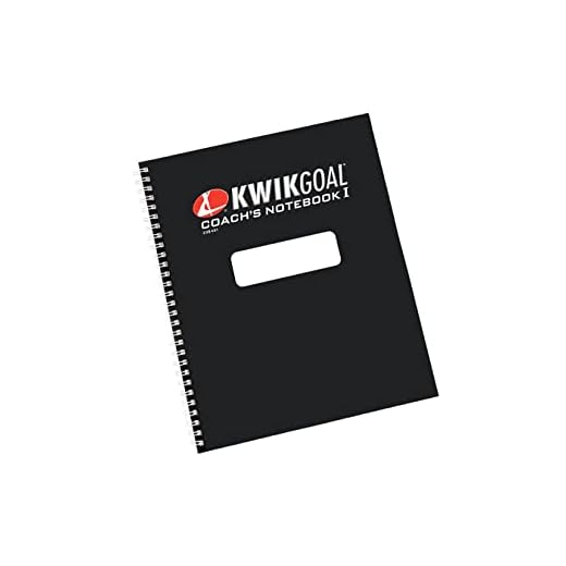 Kwik Goal Coaches' Notebook , 8.5-Inch x 10-Inch,Black