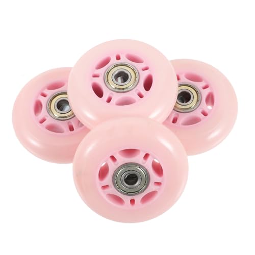 OHPHCALL Roller Skate Replacement Wheels 4pcs Pu Skate Wheels Bright and Decorative for Boys and Girls Adults
