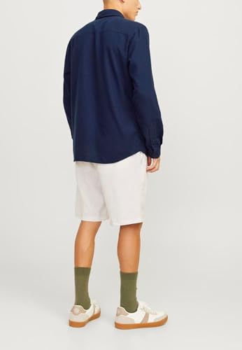 Image of Jack & Jones Men Cotton Blend Solid Regular Fit Shirt