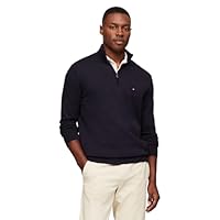 Tommy Hilfiger Men's Essential Cotton Quarter Zip Mock Sweater