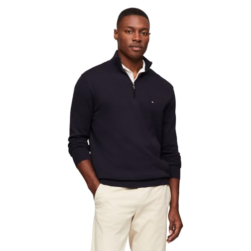 Tommy Hilfiger Men's Essential Cotton Quarter Zip...