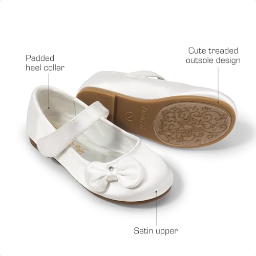 DREAM PAIRS Toddler Girls Dress Shoes Mary Jane Flats, Girls School Uniform Flats Bow Ballerina Shoes3
