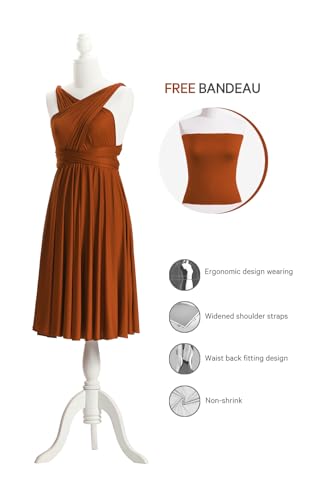 Short Infinity Bridesmaid Dresses Convertible Wrap Midi Multiway Dress2
