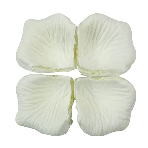 Haobase 2000Pcs Rose Petals Artificial Flower Fake Rose Petals for Valentines Day Propose, Wedding, Table Scatter Decoration (Ivory) - Image 2