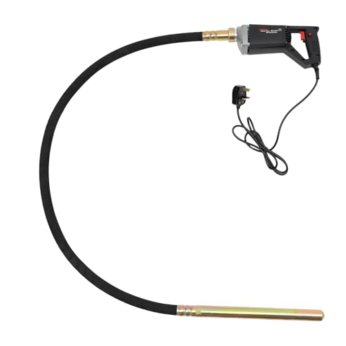 VonVVer Electric Concrete Vibrator with 2m Shaft Rod Handheld Concrete Vibrating Tool 1500W Electric Industrial Vibrating Poker Vibrator for Highways, Fences, Bridges, Ports