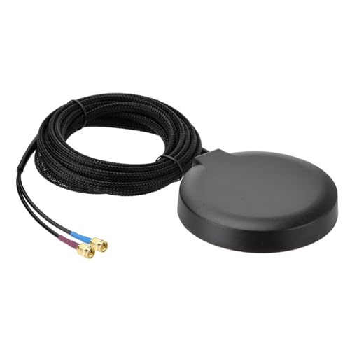 SUPERBAT 4G LTE Cellular GPS Adhesive Magnetic Mount Combination Antenna with SMA Male Connector for 4G LTE Industrial Gateway Mobile Router Trail Camera Gateway Modem Vehicle Car Truck Bus Van