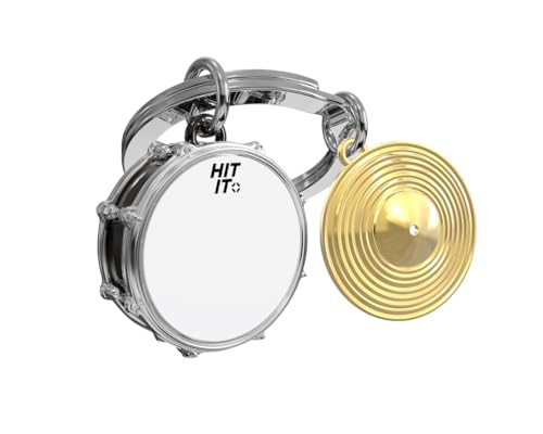 Metalmorphose - Llavero de batería con llavero para instrumentos musicales, regalo original para hombre y mujer, multicolor, talla única