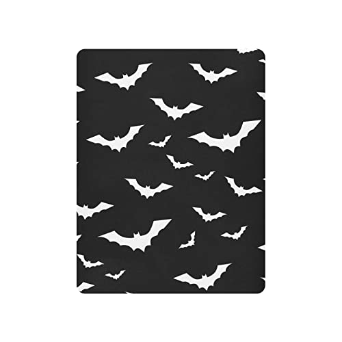 Image of Mazeann Halloween Bats Crib Sheets Soft Breathable Fitted Baby Playard Sheets Mattress Cover for Girl Boys, 39" x 27" x 5"