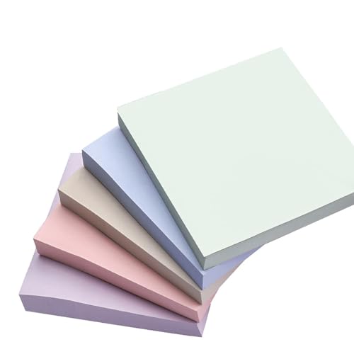 Wolpin Sticky Notes Cube | 400 Sheets (4 Pastel Morandi Colors, 100 Sheets Each) | Self-Adhesive Memo Pads for Office, School, Study & Reminders | 7.6 x 7.6 cm