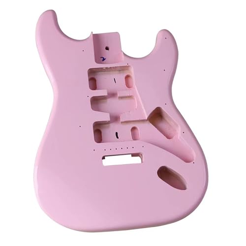 木製エレキギター本体 美しい外観のプロ仕様エレキギターDIYボディ(Pink)