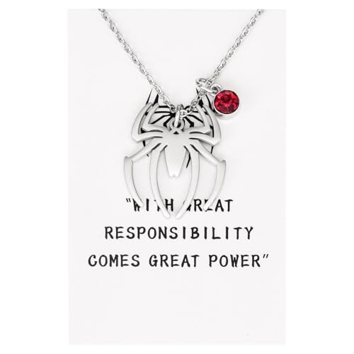 Kivosliviz Spider-man Necklace Women Gifts Merchandise Spider Charm Inspirational Spider Pendant Necklace for Men