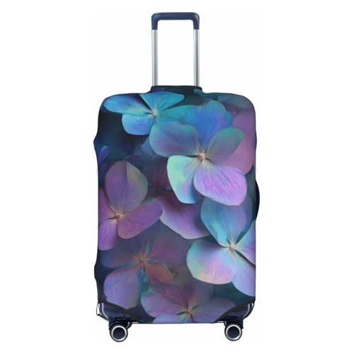 Fresh Dusty Pink Hydrangeas Elastic Travel Luggage Covers Dustproof Scratch-Resistant Suitcase Protector Fit 22-24 Inch